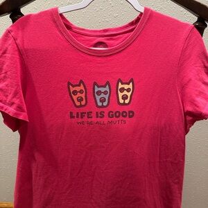 Life Is Good Red Dog Graphic Tee
